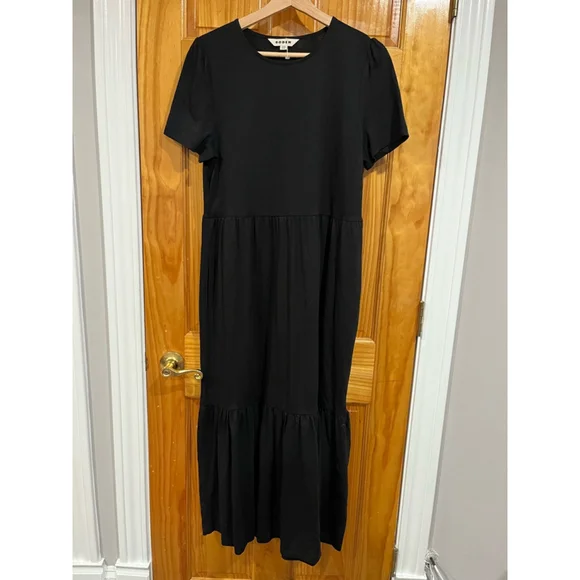 Boden | Dresses | Womens Boden Black Emma Tiered Jersey Maxi Dress Size  Regular | Poshmark